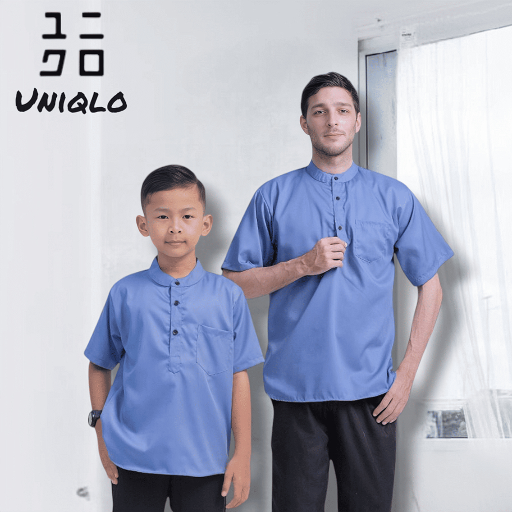 Baju kemeja koko couple kopel dewasa anak dan ayah premium