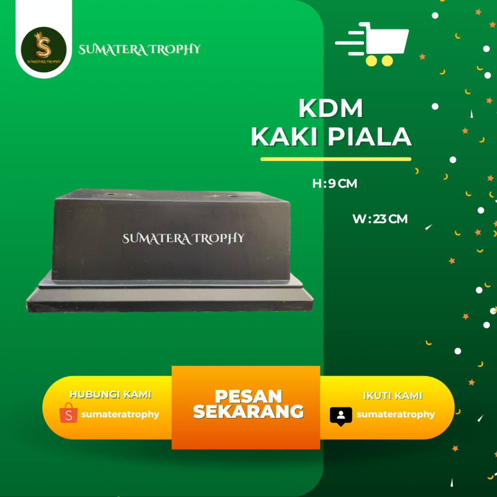 KAKI PIALA 2, TATAKAN PIALA 2 KAKI /KDM HITAM