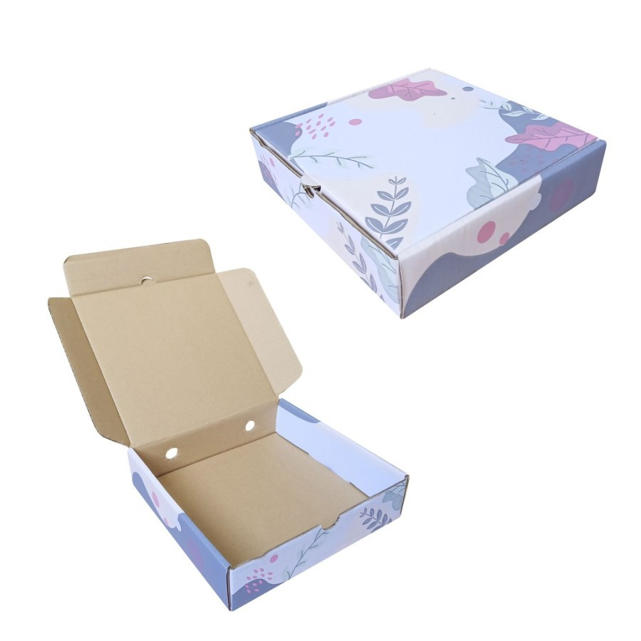 

Kardus Hampers Brownies Eid Mubarak Box Packaging Pizza Polos Isi 10 Motif Pastel Floral Uk. 21x21x5 cm