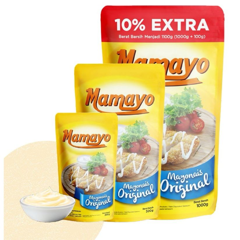 

MAMAYO MAYONAIS ORIGINAL 200/500/1000 gram/Saus Mayonaise Mamayo Original Sachet Pouch 100gr 200gr 500gr 1000gr 1Kg Sauce Saos Mayo