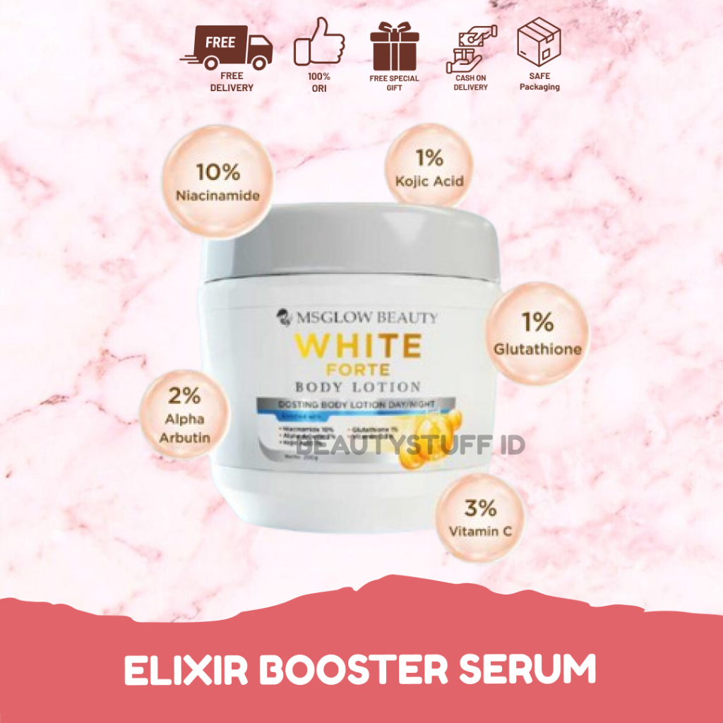 MS GLOW HB DOSTING WHITE FORTE - WHITE FORTE BODY LOTION MS GLOW