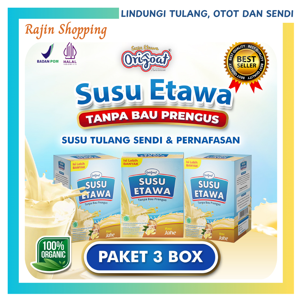 

SUSU KAMBING ETAWA ORIGOAT HERBAL UNTUK NYERI SENDI ASAM URAT PEGAL LINU SYARAF KEJEPIT OSTEOPOROSIS