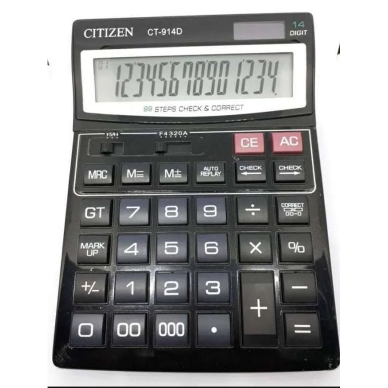 

KALKULATOR CITIZEN CT-914 D ( 14 DIGIT / CHECK & CORRECT ) BESAR