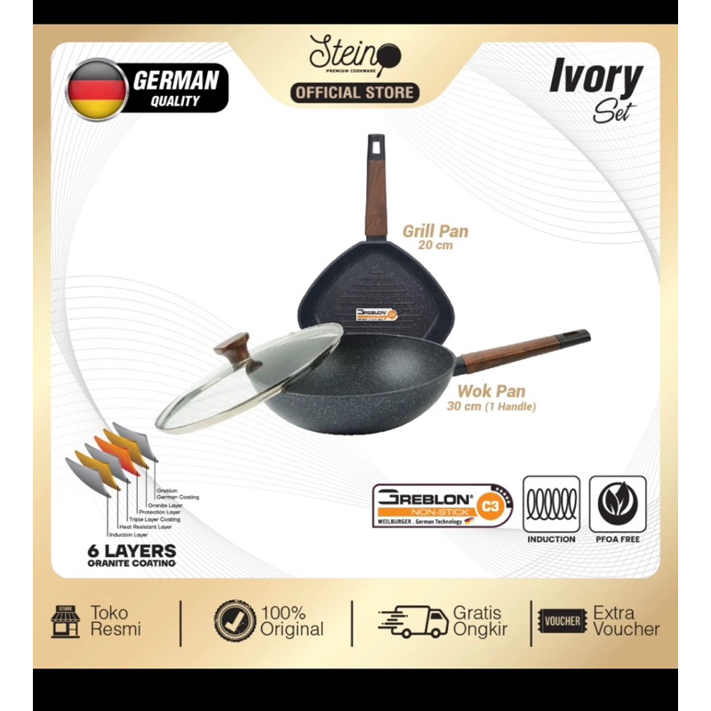 wok pan STEIN BARU 30 cm black onyx