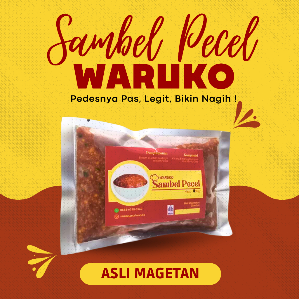 

Sambel Pecel Waruko Asli Magetan – Pedasnya Pas, Legit, Gurih, Praktis & Tahan Lama