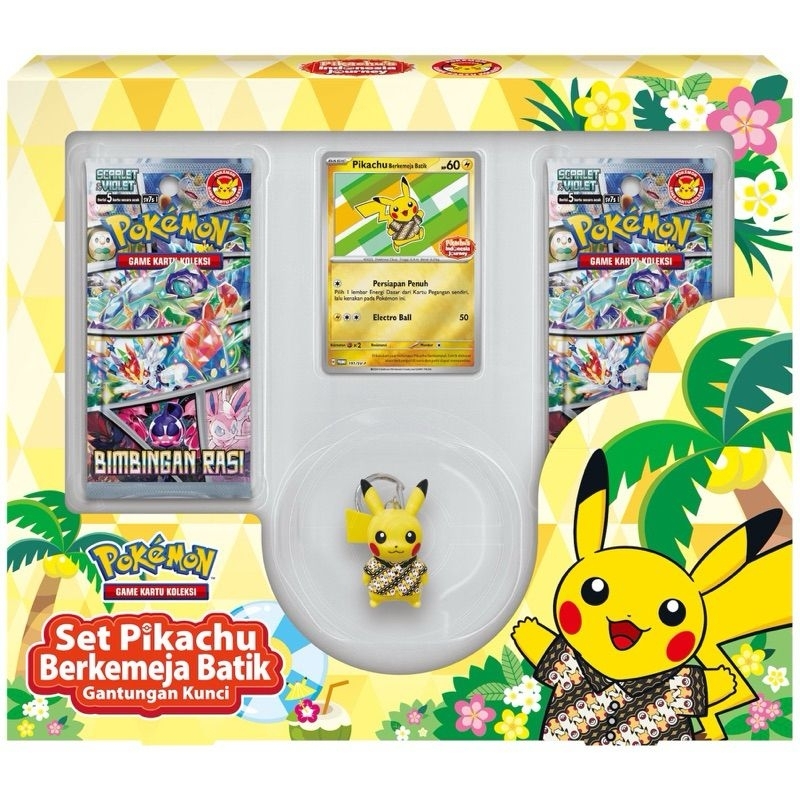 BabyCoo Jual Limiter Set Pikachu Pokemon Batik Set Pikachu Berkemeja Batik Gantungan Kunci Ori 100%