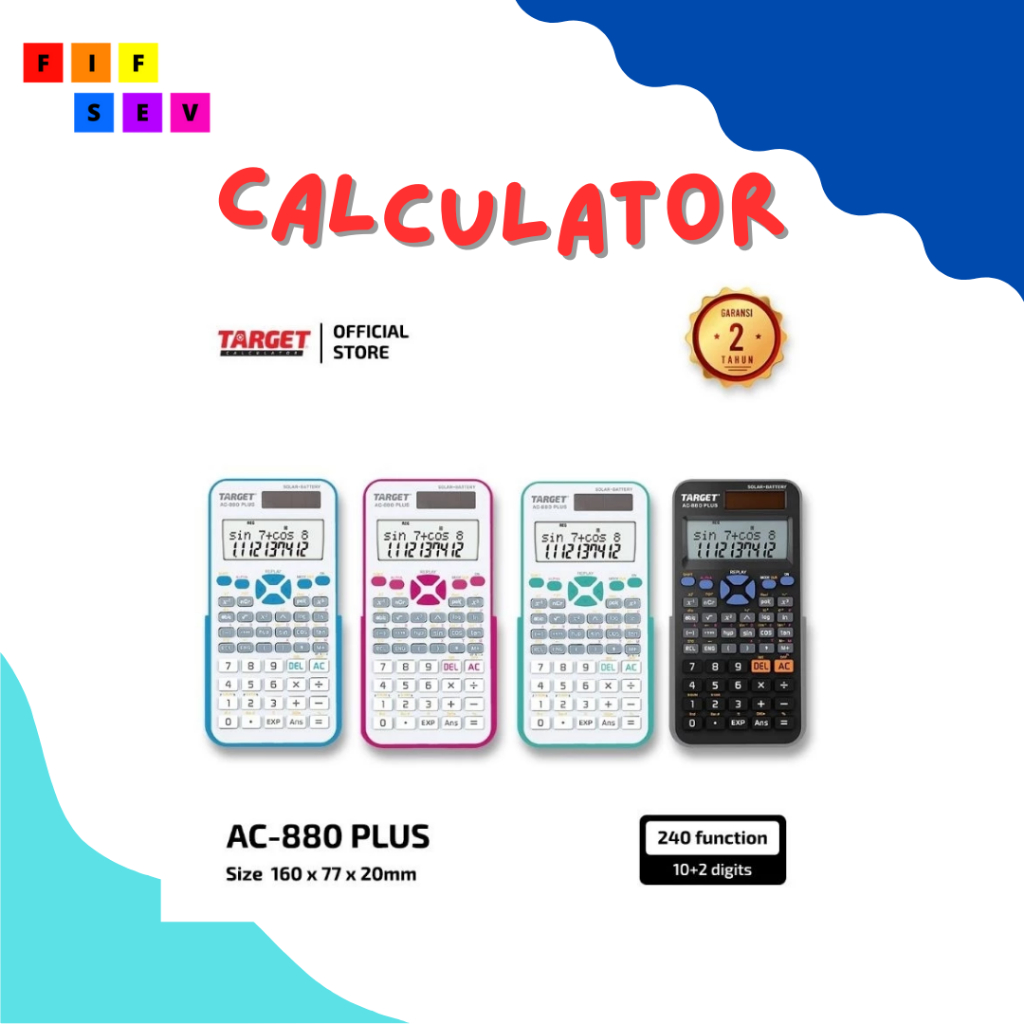 

Kalkulator - Calculator - Target AC-880 PLUS - Scientific Calculator - 240 Fungsi