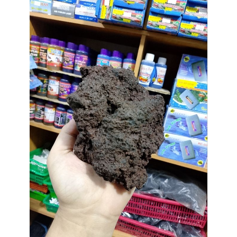 BATU LAVAROCK LAVA ROCK //  1 KG // HITAM // AQUASCAPE