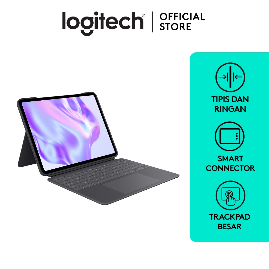 Logitech Combo Touch Keyboard Case untuk iPad Pro 13-inch (M4-2024)