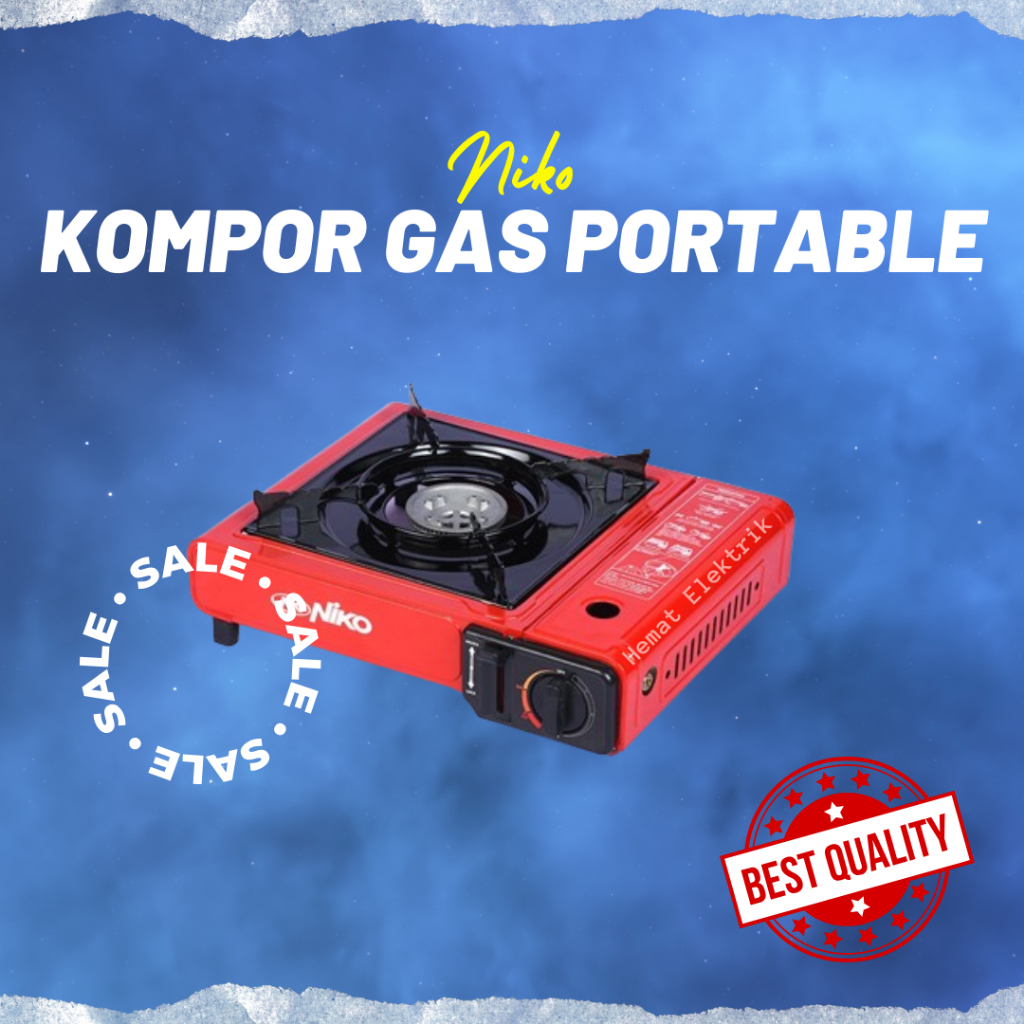 Kompor Gas Portable 1 Tungku Niko Kompor Kecil Tabung Gas Kaleng