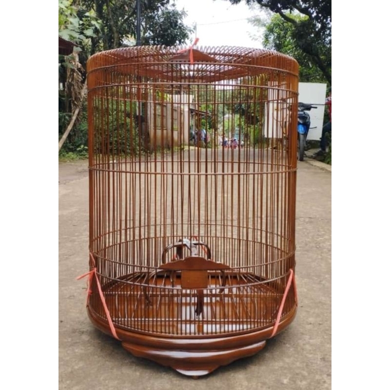 sangkar murai tebok kayu kaki ceper