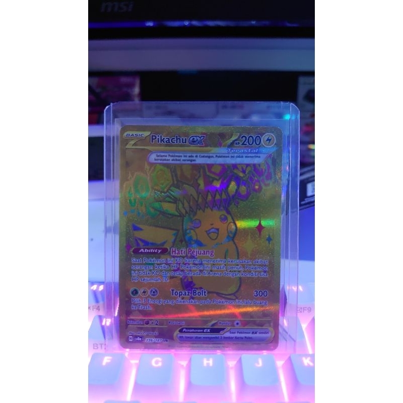Kartu Pokemon terastal Pikachu ex UR