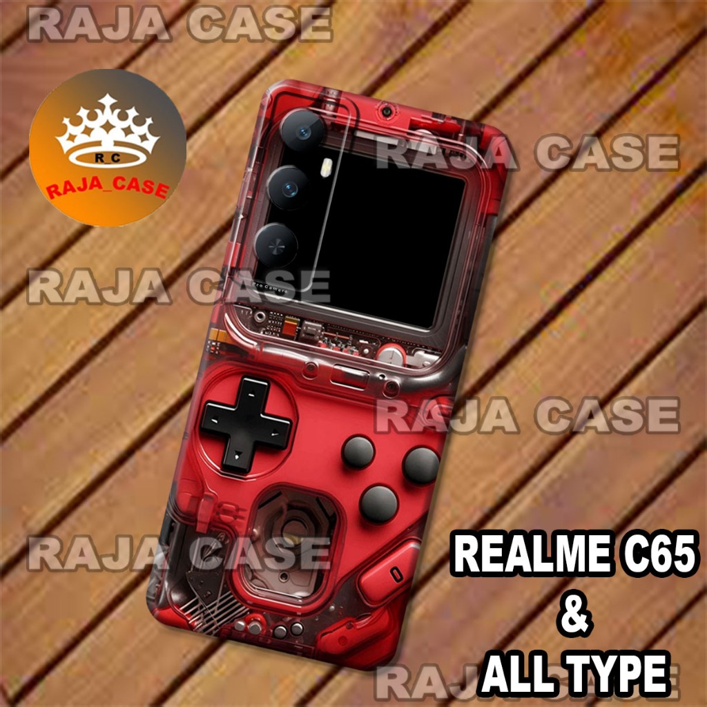 Rc18 Case Realme C65 2024 - bahan karet lentur - Motif Gameboy -case keren - all type hp