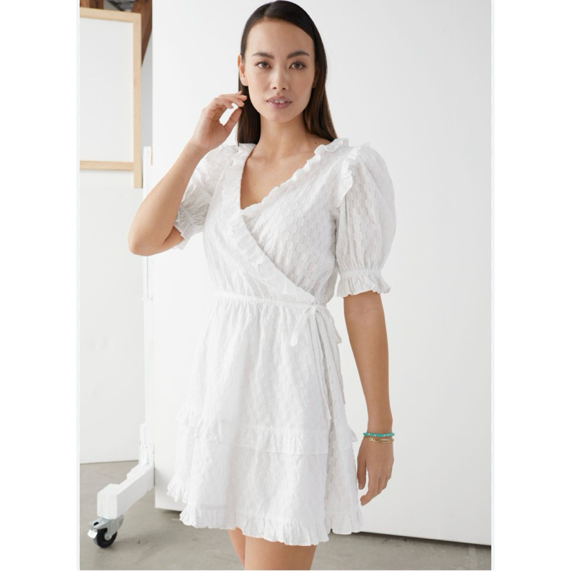 &Other stories white embroidered dress