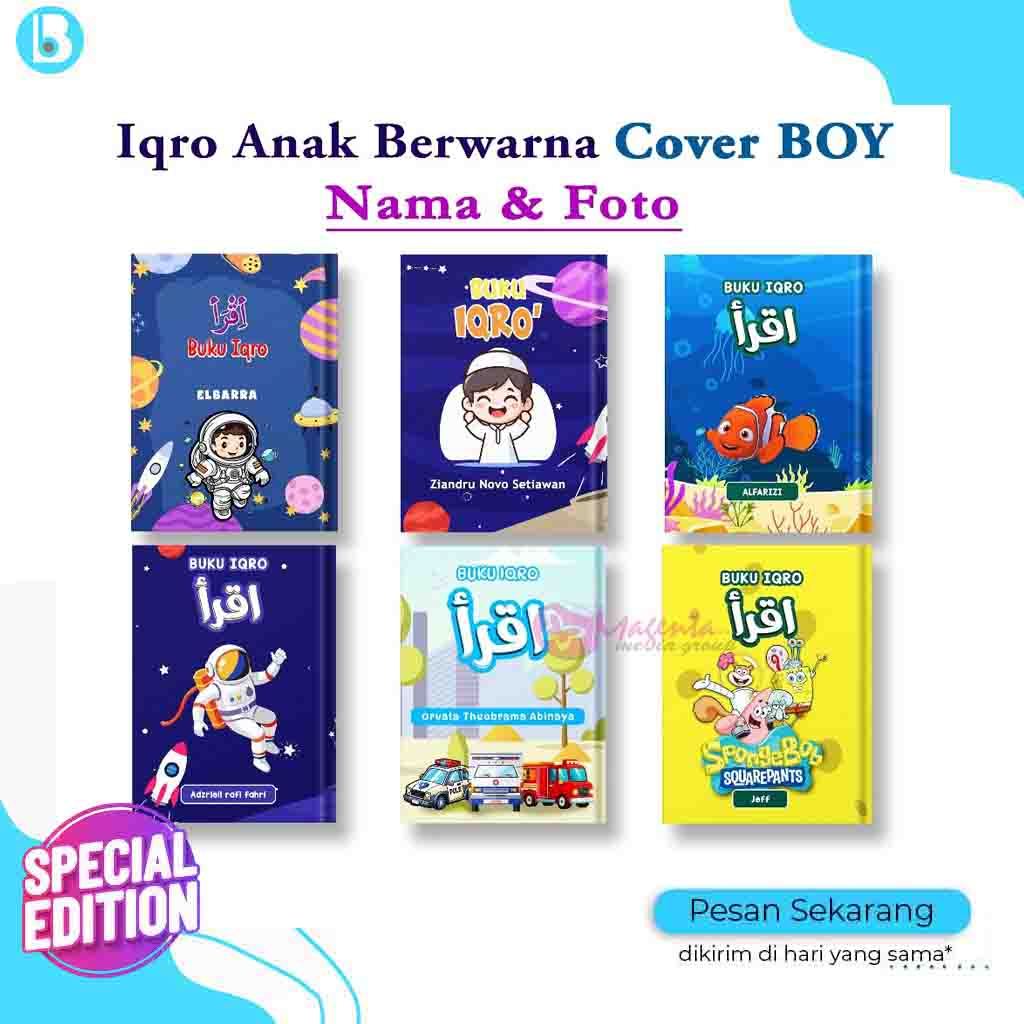 BUKU IQRO ANAK - BUKU IQRA ANAK - IQRO Custom MILENIAL COVER BOY Kids iqro iqra Anak LAKI - LAKI Cus