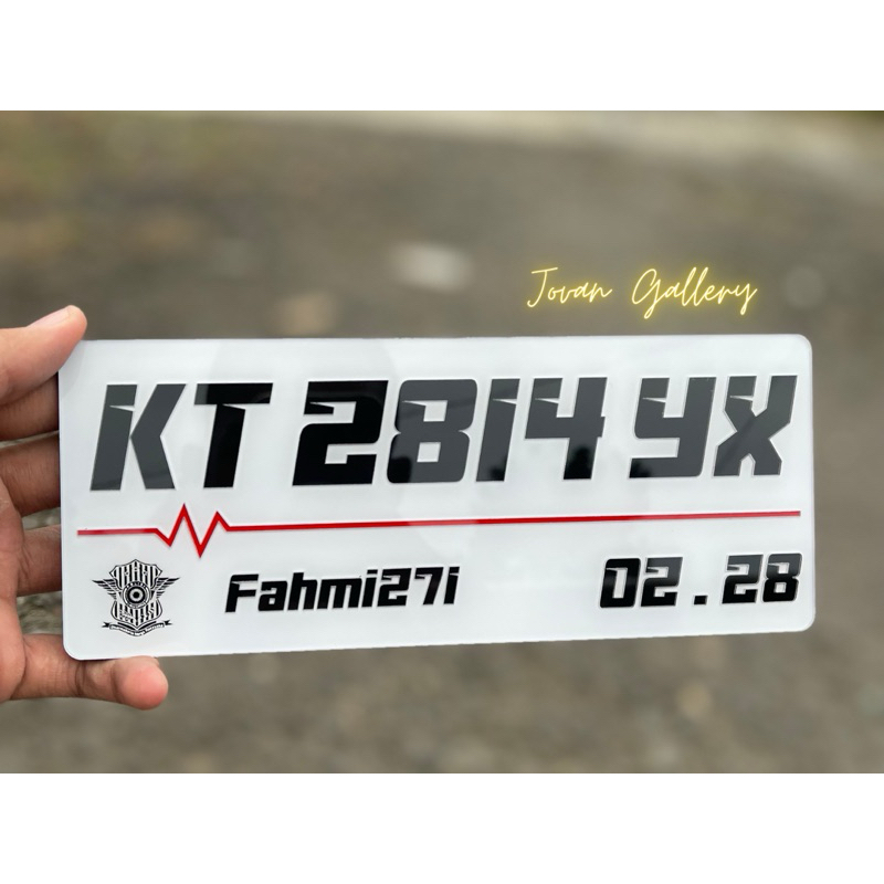 Plat Nomor Motor Font Racing Keren