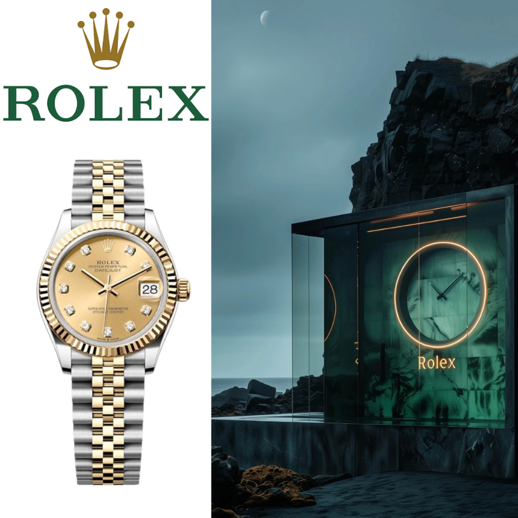 (✅ 100% Asli) Rolex m278273-0026 model wanita 31MM asli emas 18K asli tali gesper kupu-kupu baja tah