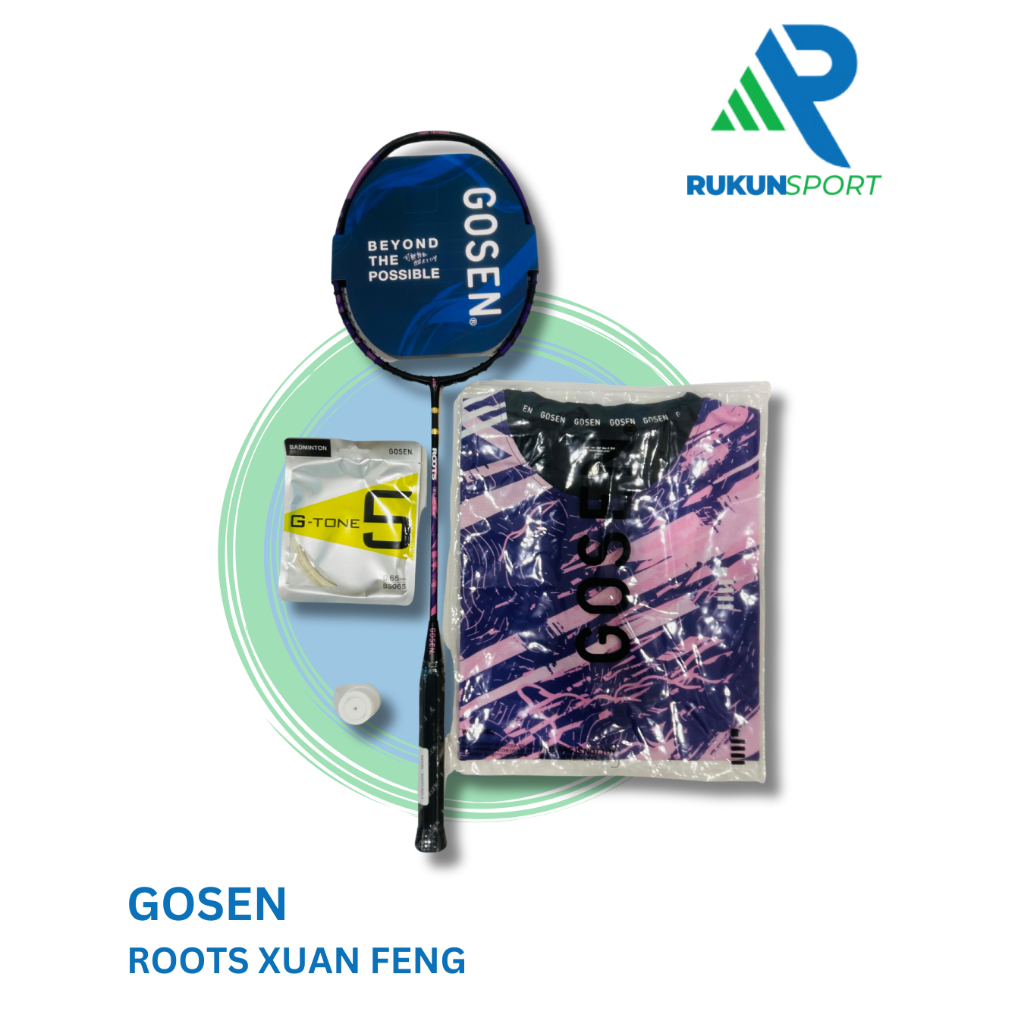 Raket Badminton GOSEN ROOTS XUAN FENG (Black/Purple)