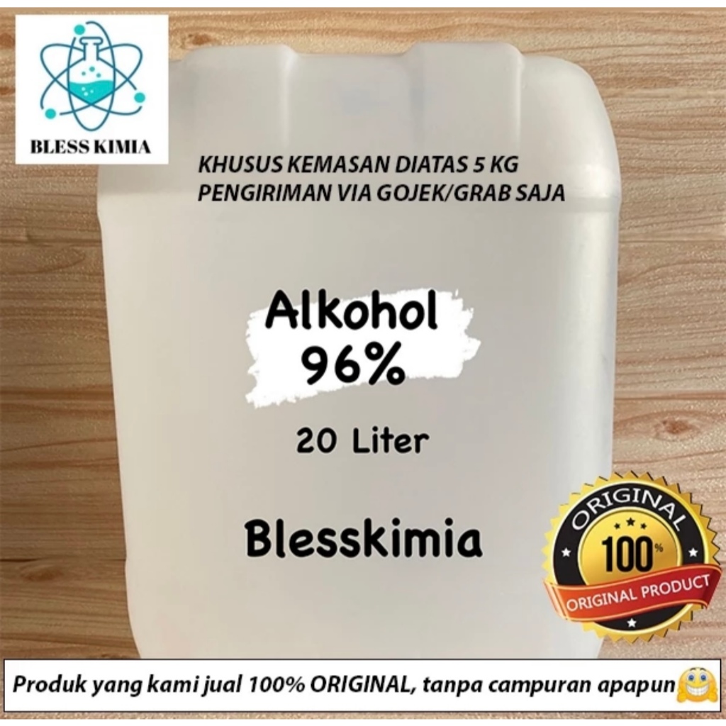 ALKOHOL 96% 20 LITER-ALKOHOL ANTISEPTIK-ALKOHOL DISINFEKTAN