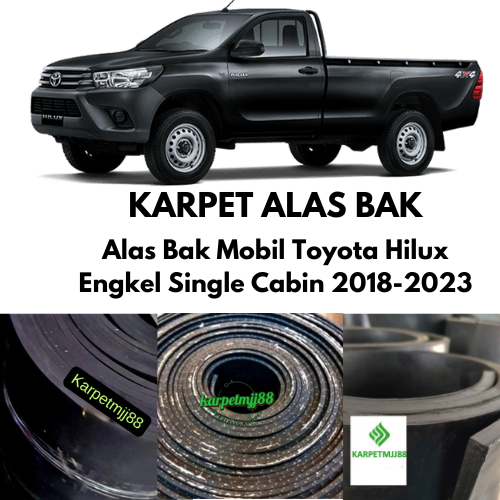 Karpet Alas Bak Hilux Engkel Single Cabin 2020-2021 7mm Polos