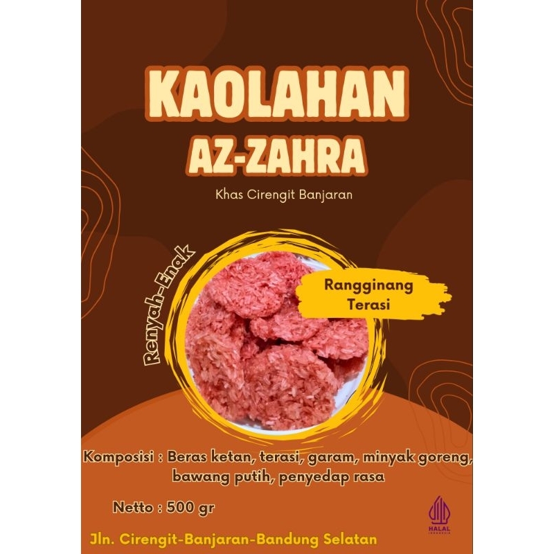 

RENGGINANG TERASI MENTAH KHAS CIRENGIT BANJARAN BERAT 500 GRAM