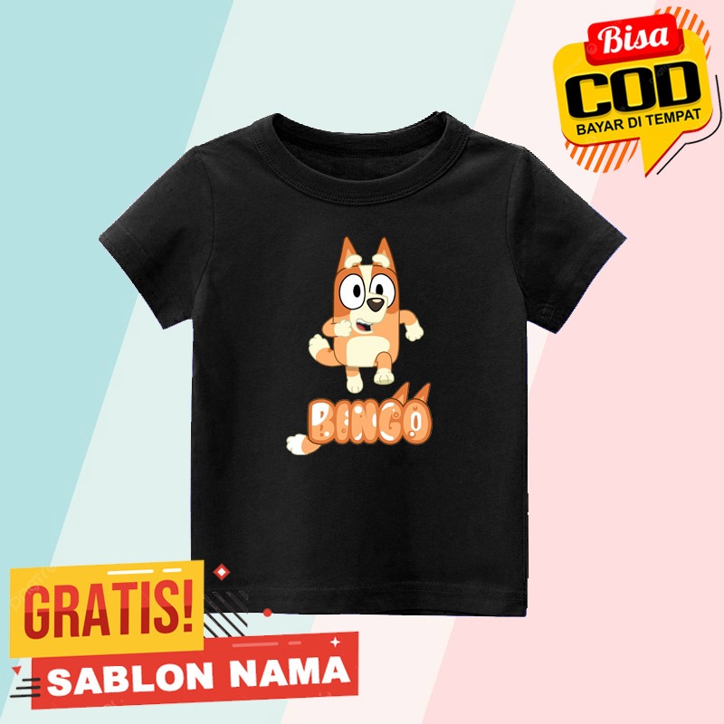 Kaos Anak Bingo Bluey / Baju Anak Laki Laki & Perempuan Bingo Bluey