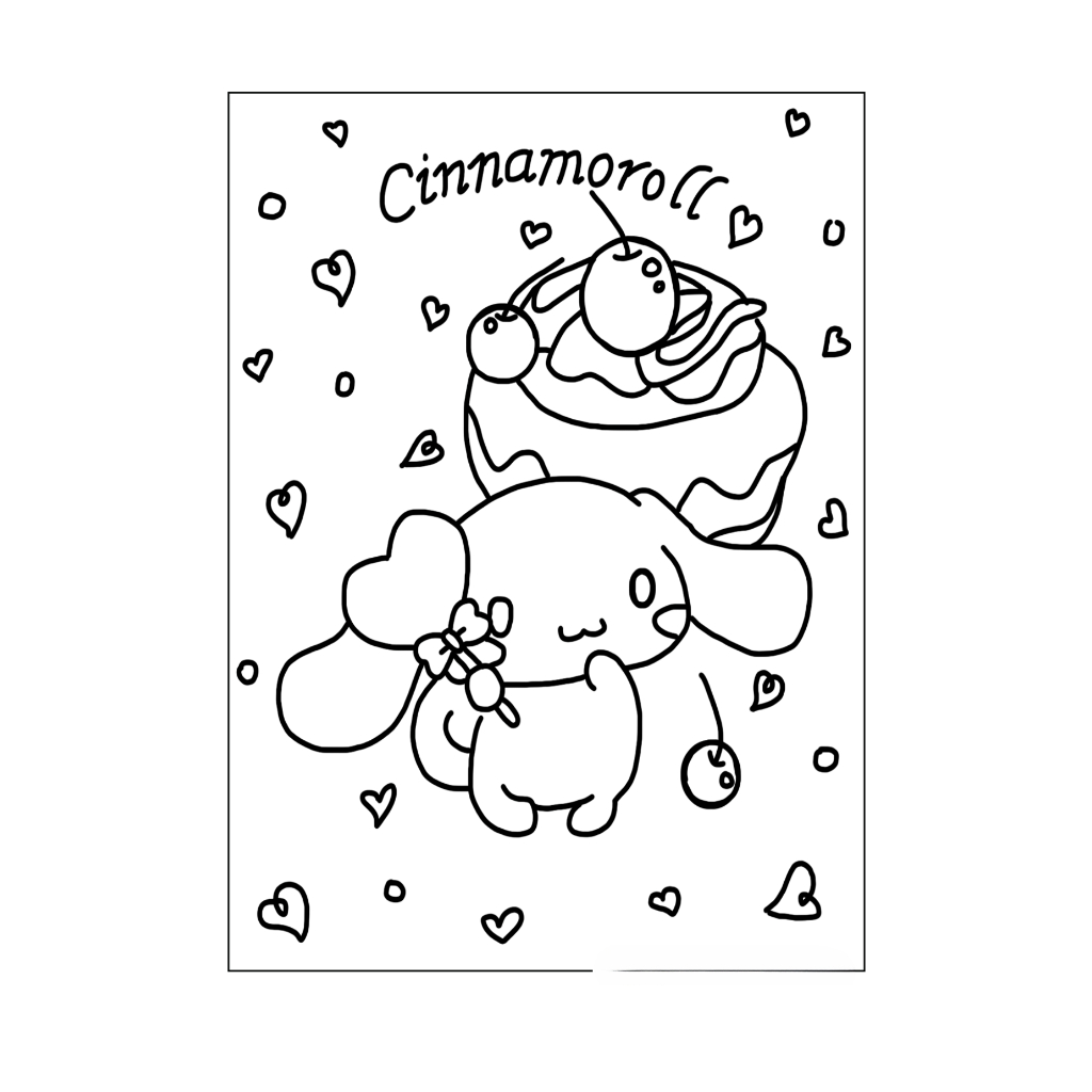 sketsa mewarnai melukis anak tk dan sd tema cinnamonroll