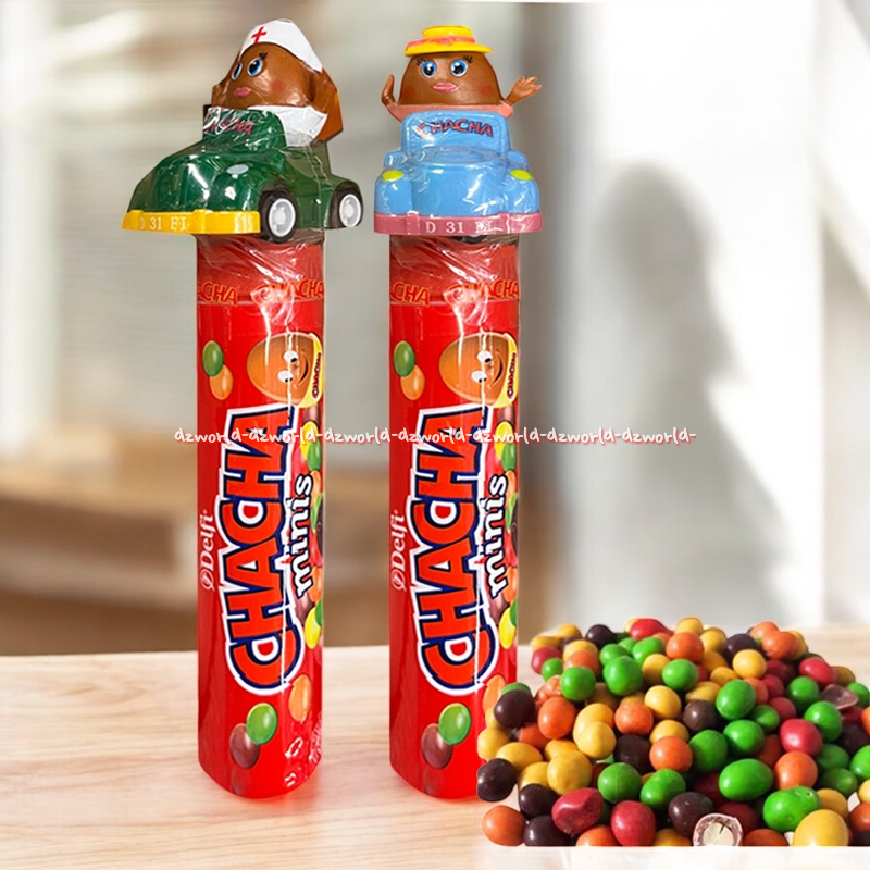 

Delfi Cha Cha 125gr Chacha Mini Toys Coklat Dengan Kemasan Botol Mainan Mobil Warna Hijau Biru Merah Caca Cokelat