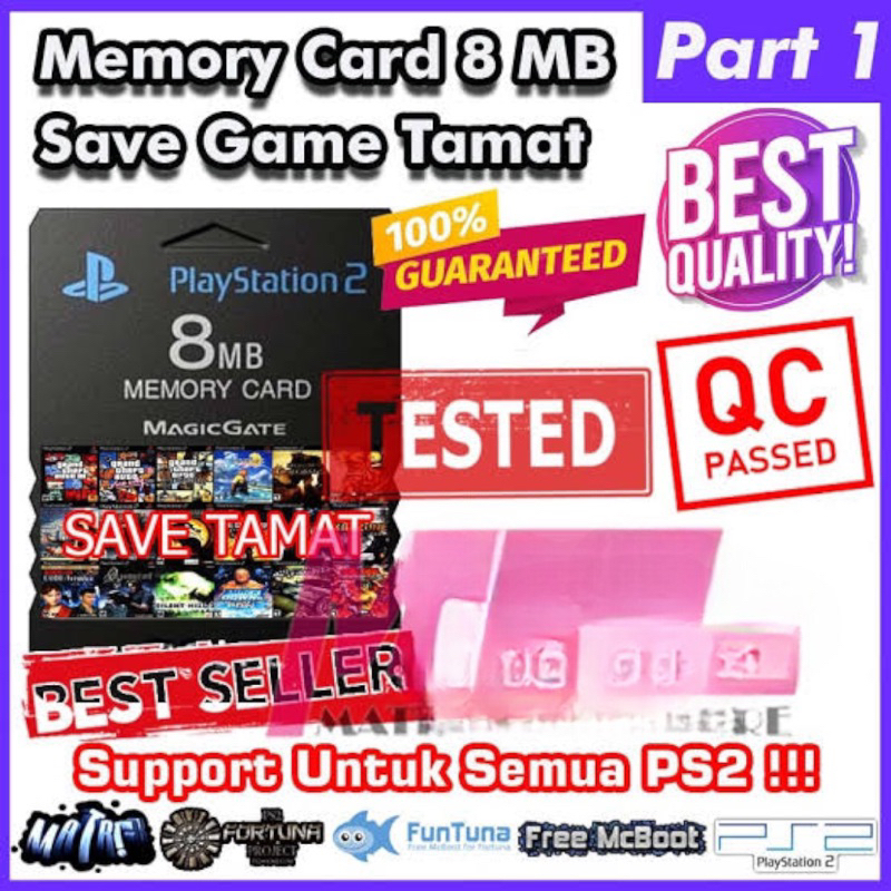 Memory Card PS2 Save Tamat Game Max Lengkap
