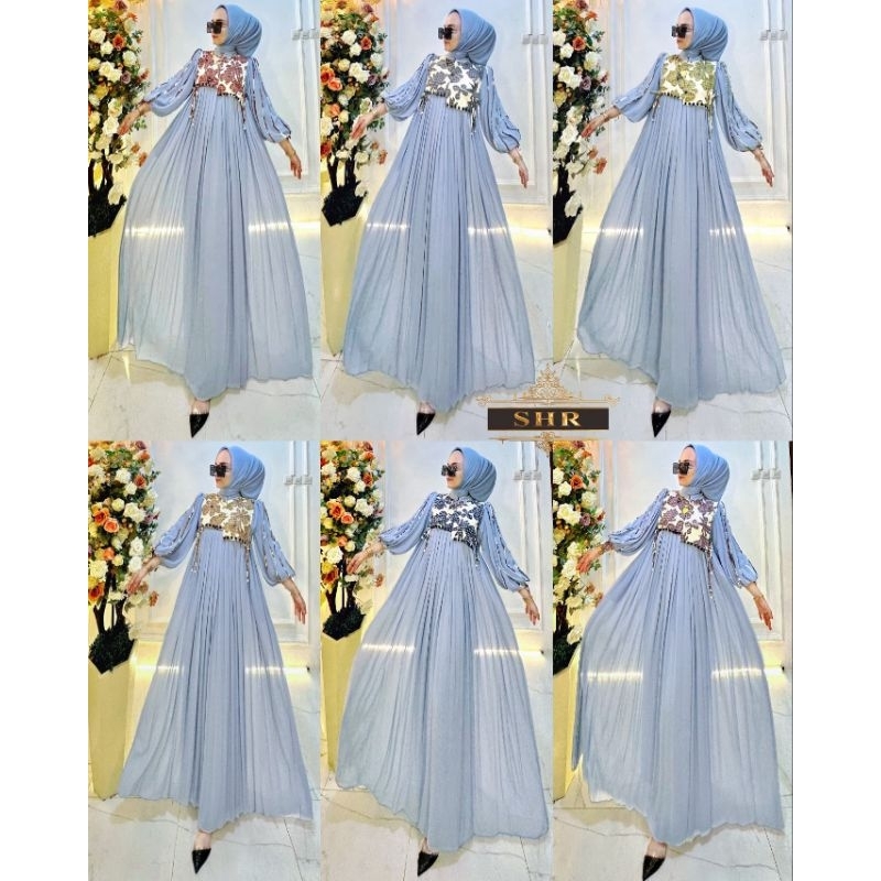 READY GAMIS SET HIJAB DENIM ORI 100% SHR