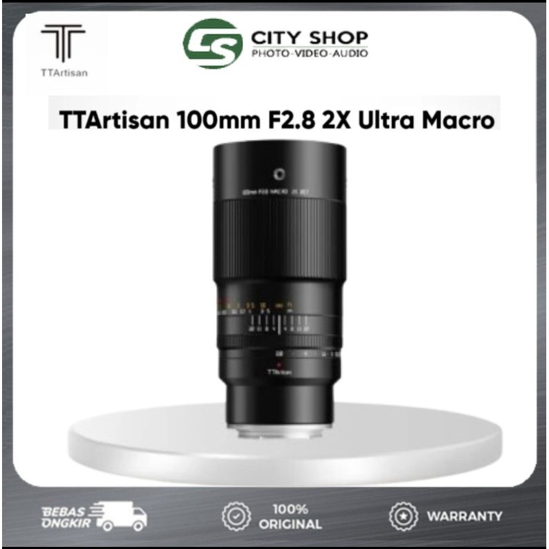 TTARTISAN 100MM F2.8 2X ULTRA MACRO LENS FULL FRAME MIRRORLESS CAMERA LENS