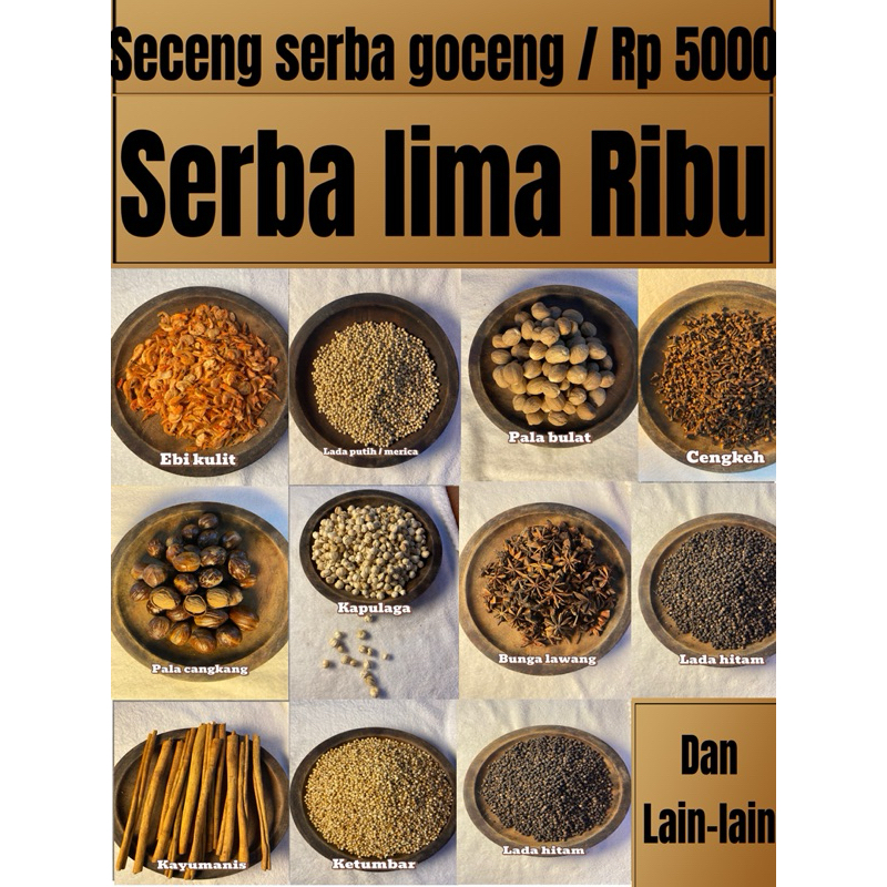 

Bumbu masak serba lima ribu / serbu / rempah