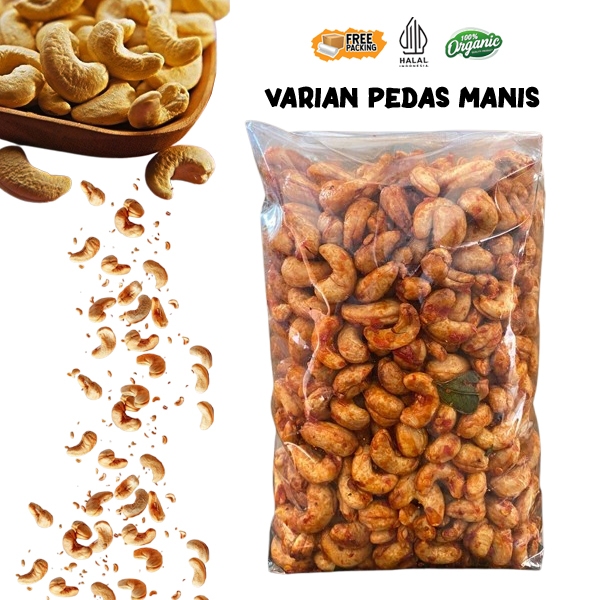 

Kacang Mete Pedas Manis Premium 1kg - Renyah & Gurih Camilan Enak Fresh & Berkualitas Dari Wonogiri