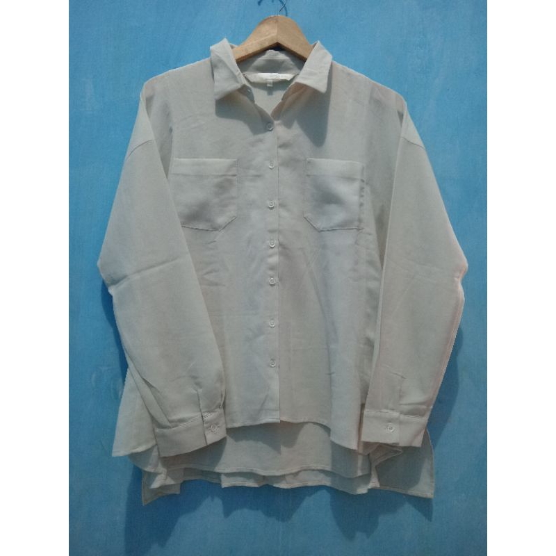 Prelove Kemeja/Blouse Oversize Vintage Korean Brand (Bonnie Alex)