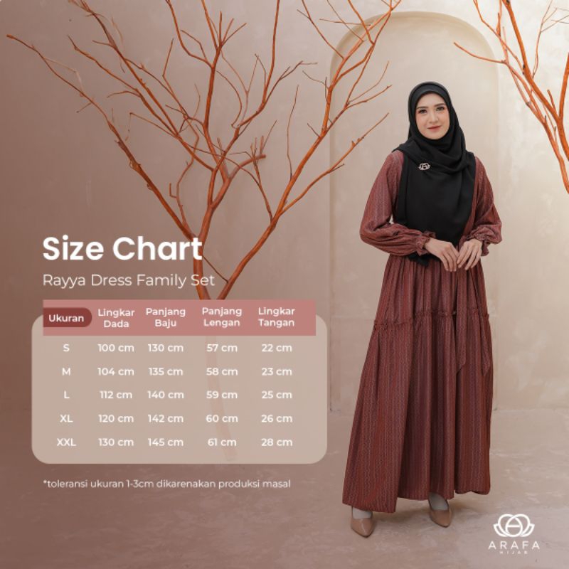 Rayya Dress Mom| Rayya Family Set| Sarimbit| Gamis Syar'i Wanita