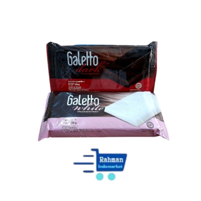 

COKLAT BATANG / COKLAT BLOK GALETTO 250gr white&dark