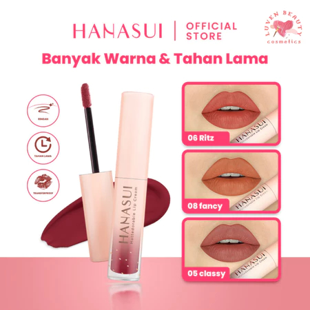 Hanasui Mattedorable Lip Cream/ Lipstik / Lipstik Hanasui / Lip Matte / Lip Cream kecantikan