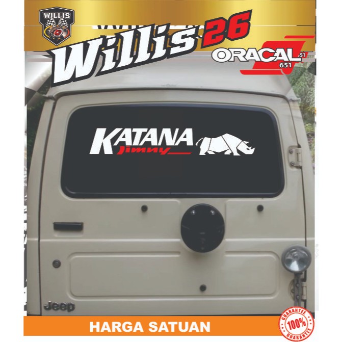 STIKER Kaca MOBIL BADAK Jeep Katana Jimny Part 5willis