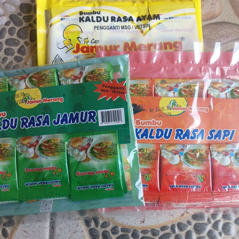 

Bumbu Kaldu Alami Jamur MERANG Pengganti Vetsin MSG 30x3g