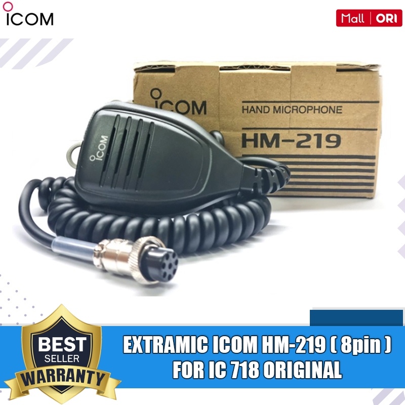 ICOM Extramic Hm 219 8 Pin For Icom IC 718 Handmic Icom 718 8pin Hm-219 Hm219 Original