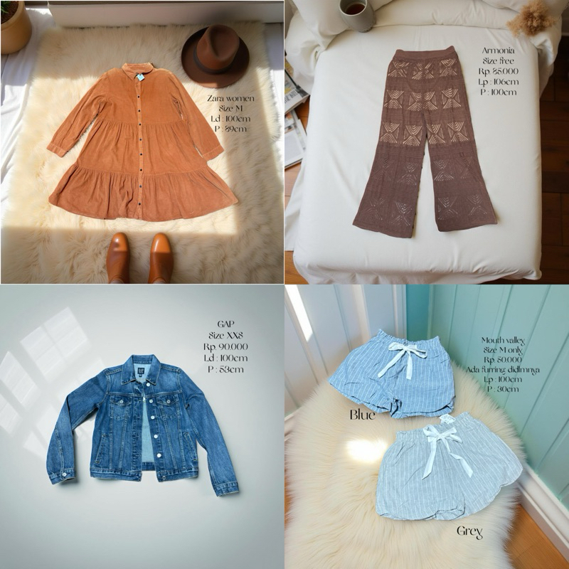 2STREET JAPAN BLOUSE, JACKET, PANTS ZARA UNIQLO GU