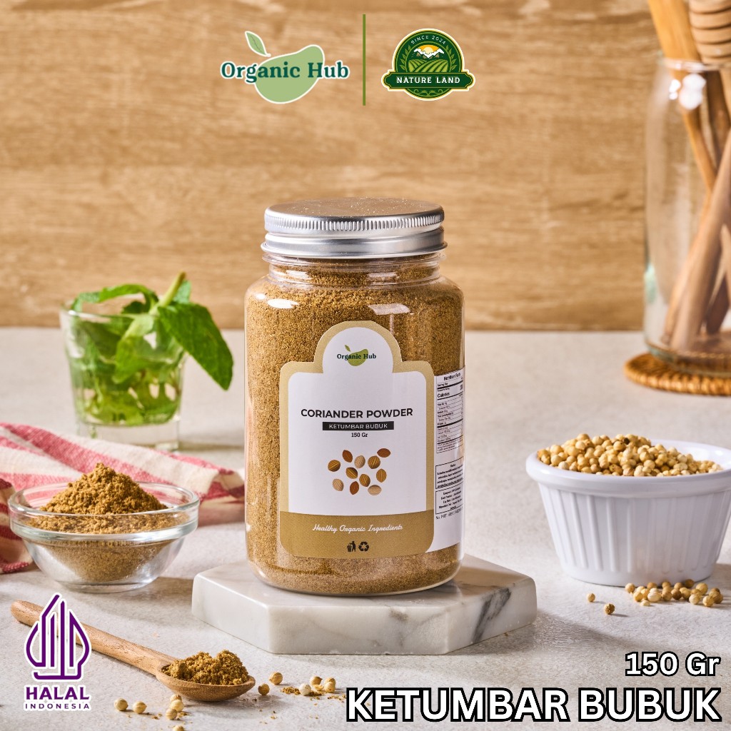 

Organic Hub Ketumbar Bubuk Halus Bumbu Dapur Rempah Organik Premium Coriander Powder 150 gr