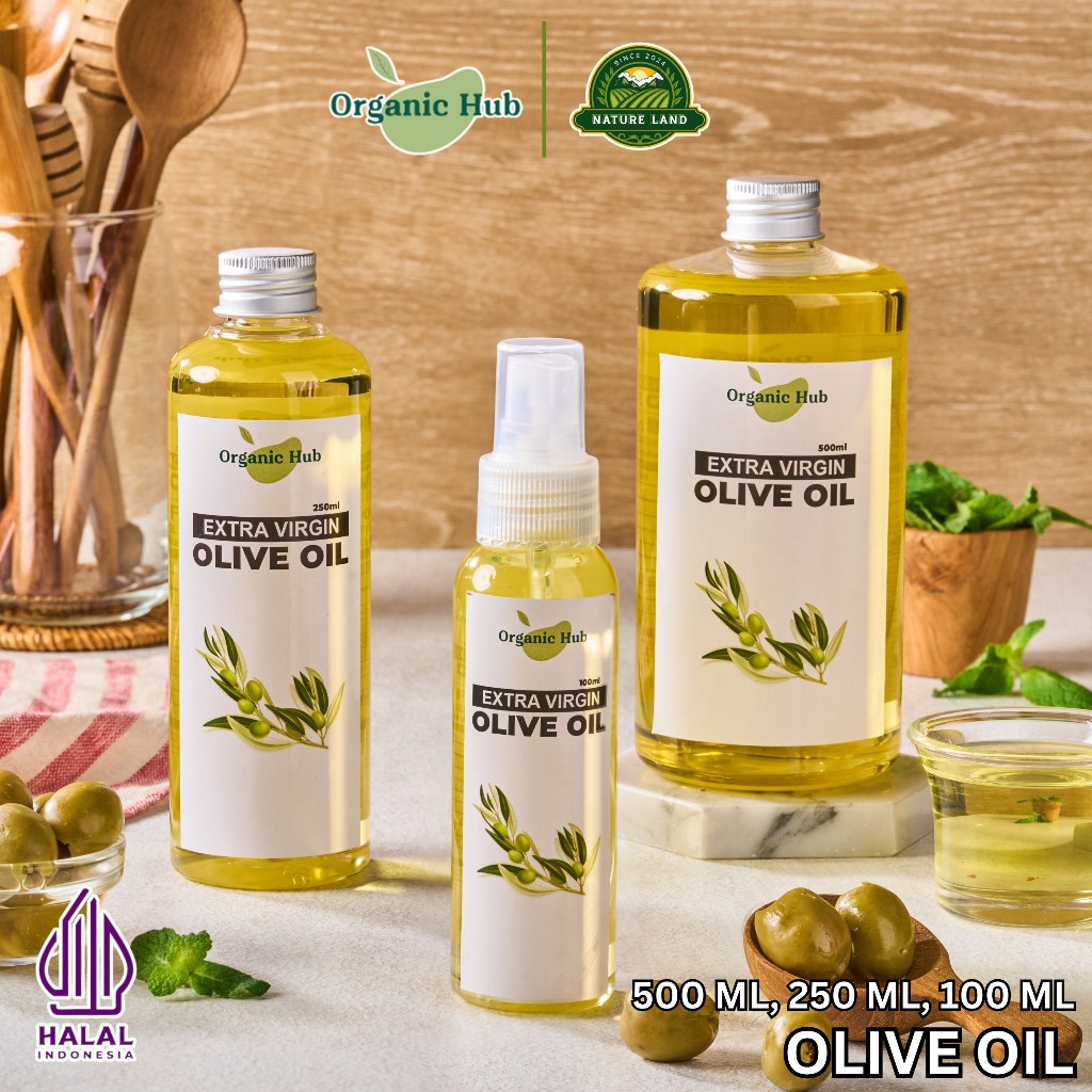 

Organic Hub Minyak Zaitun Extra Virgin Olive Oil Murni Asli 100% EVOO Dikonsumsi Untuk Kesehatan