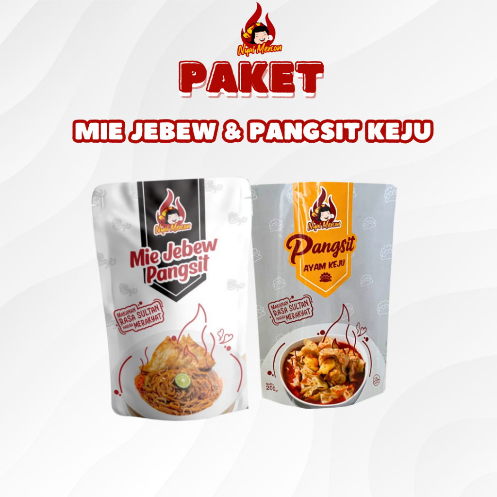 

Nyai Mercon - Paket Bundling Nyai Mercon Mie Jebew + Pangsit Keju Makanan Instan