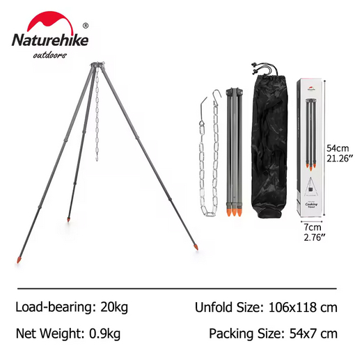 ADJUSTABLE COOKING TRIPOD NATUREHIKE NH19CJ004