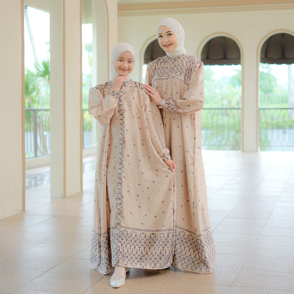 Baju By Lora - Gamis Couple Keluarga HAGYA MOCCA | Set Gamis Koko Terbaru Lebaran 2025
