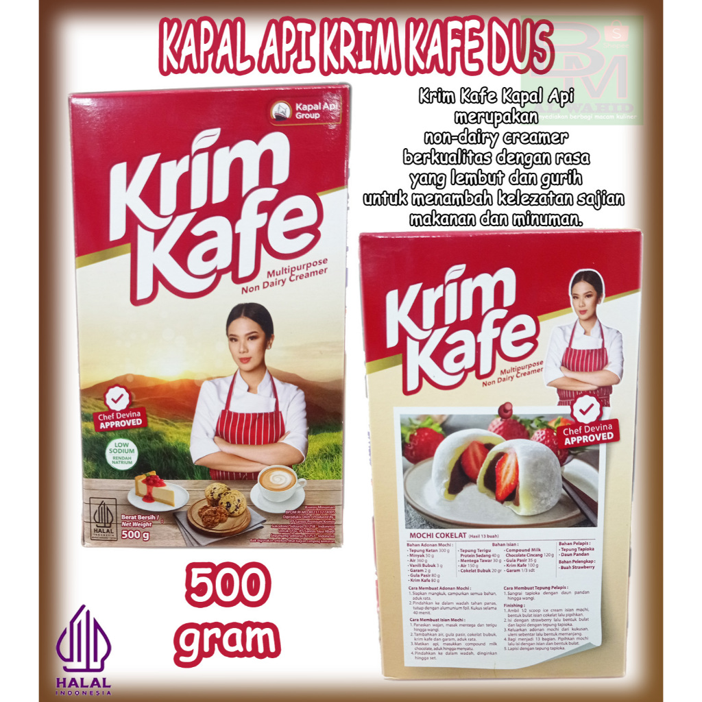 

Krimer Creamer Krim Kafe Kapal Api Kemasan 500 Gram Per box