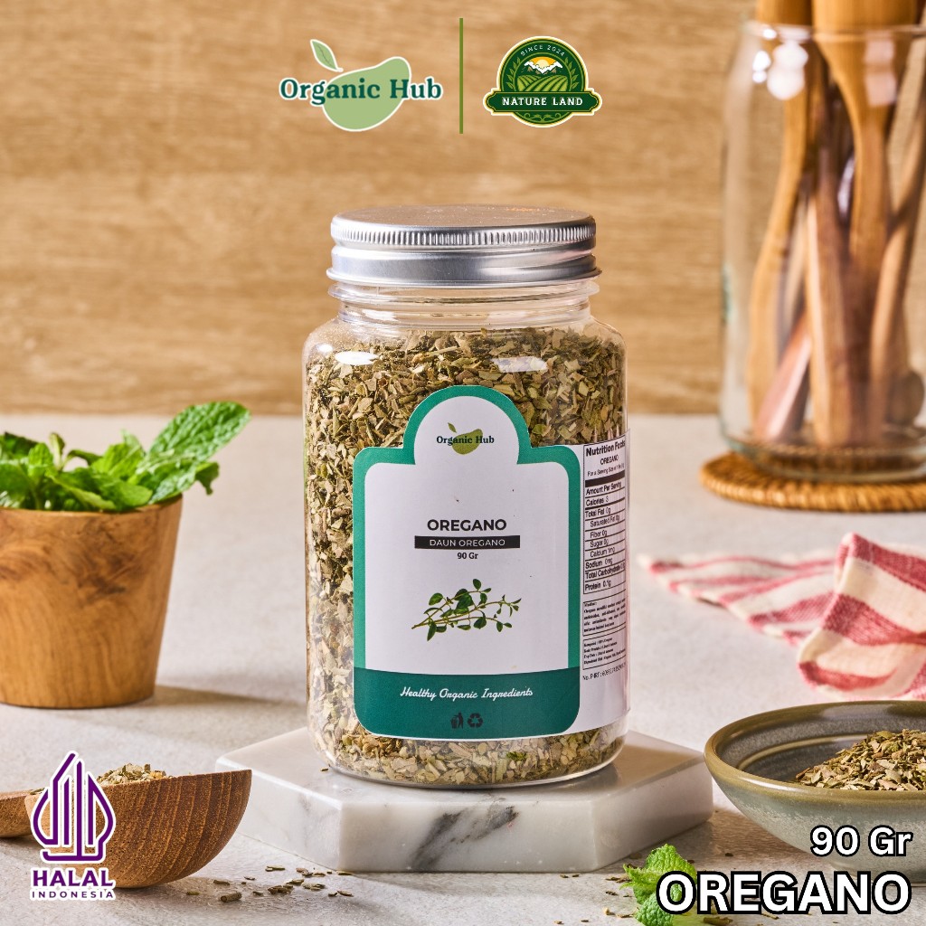 

Organic Hub Oregano Pure Daun Origano Kering Rempah Bumbu Dapur Premium 90 gr