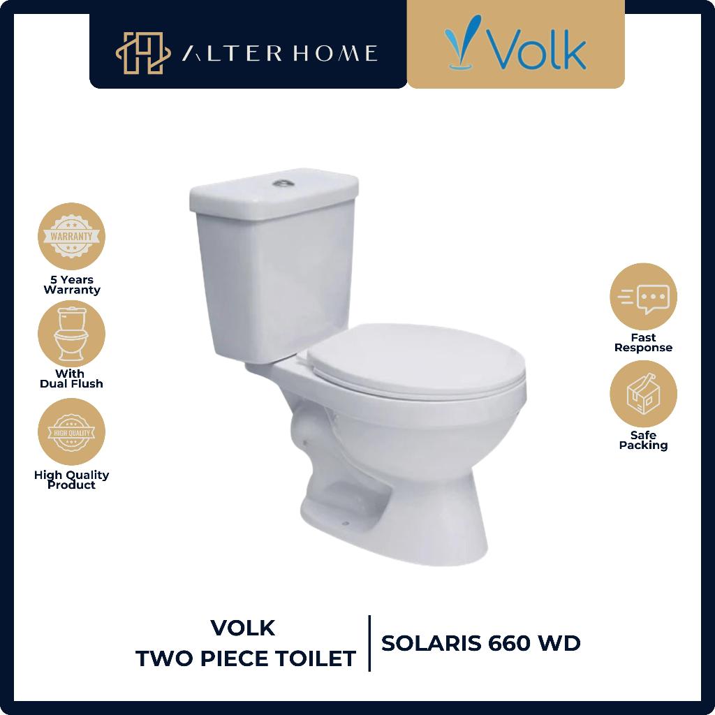 KLOSET DUDUK VOLK SOLARIS 660 WD TWO PIECE TOILET