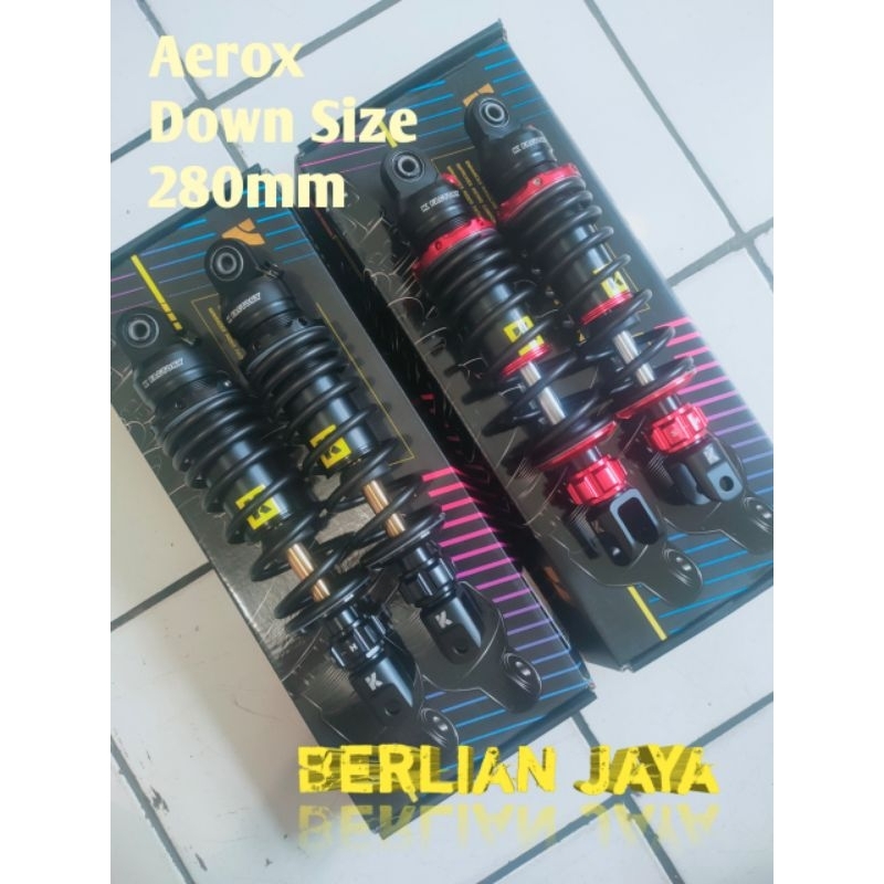 shock shok breaker belakang down size 280mm K Factory klick fungsi buat motor aerox/n max new/nuovo